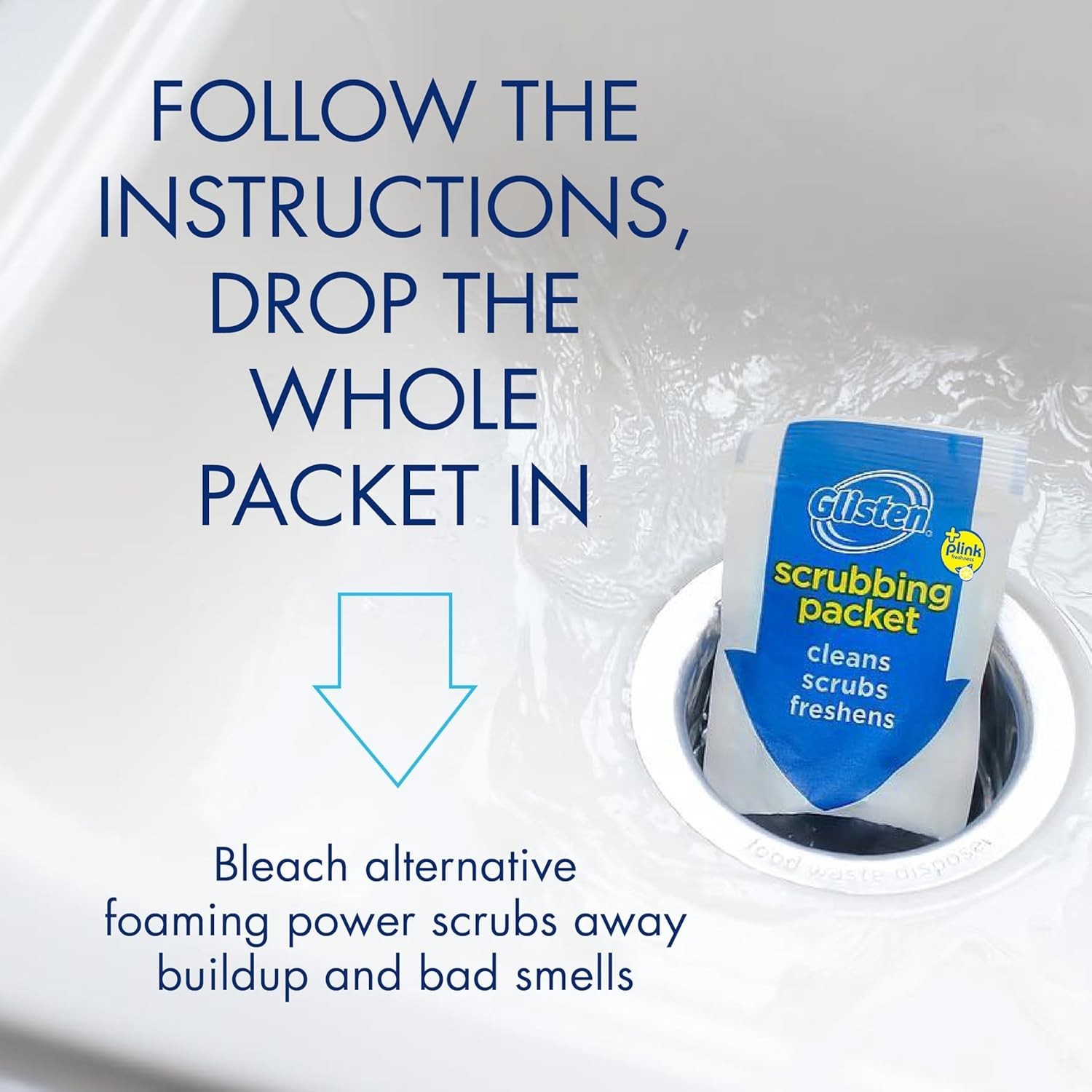 4.9 Oz Biodegradable Garbage Disposal Cleaner in Lemon Scent – 4 Uses Per Pack