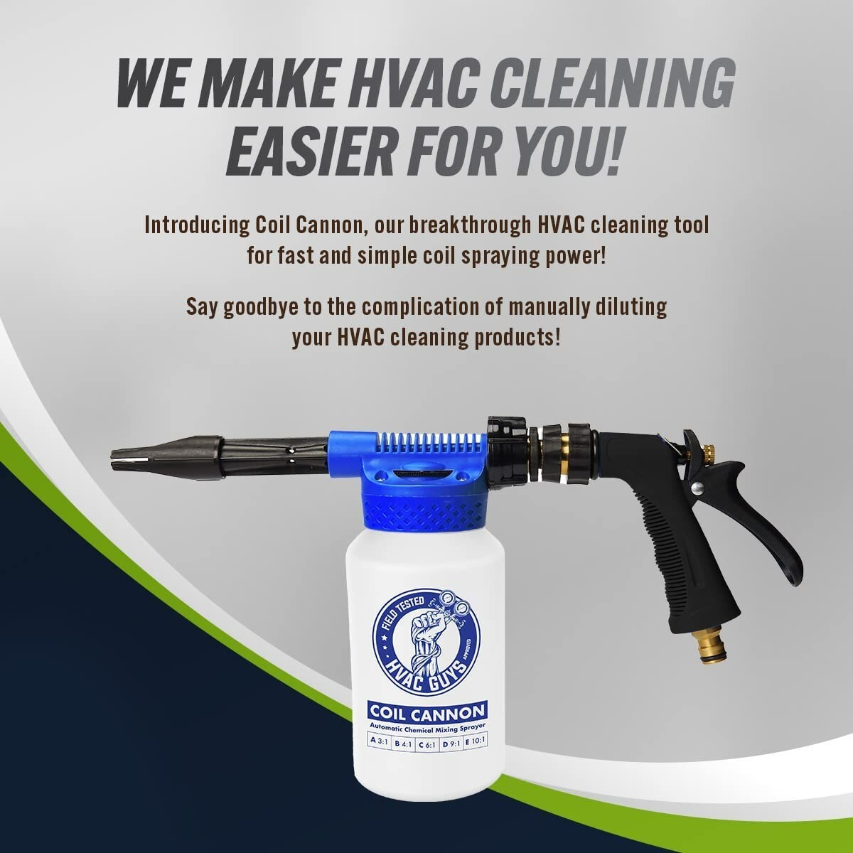 HVAC Guys Coil Cannon – Coil Cleaner Chemical Mixing Sprayer for HVAC