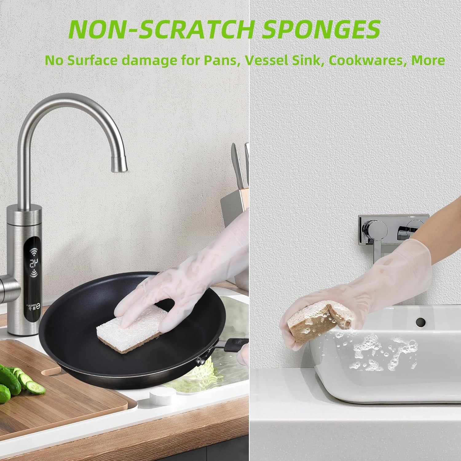 Natural Dish Sponges 16 Pack – Biodegradable Sponge Kitchen Compostable