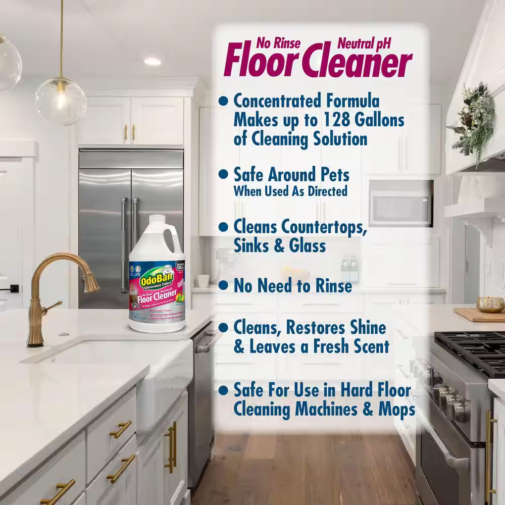 1 Gal. No Rinse Neutral Ph Floor Cleaner, Concentrated Hardwood and Laminate Flo