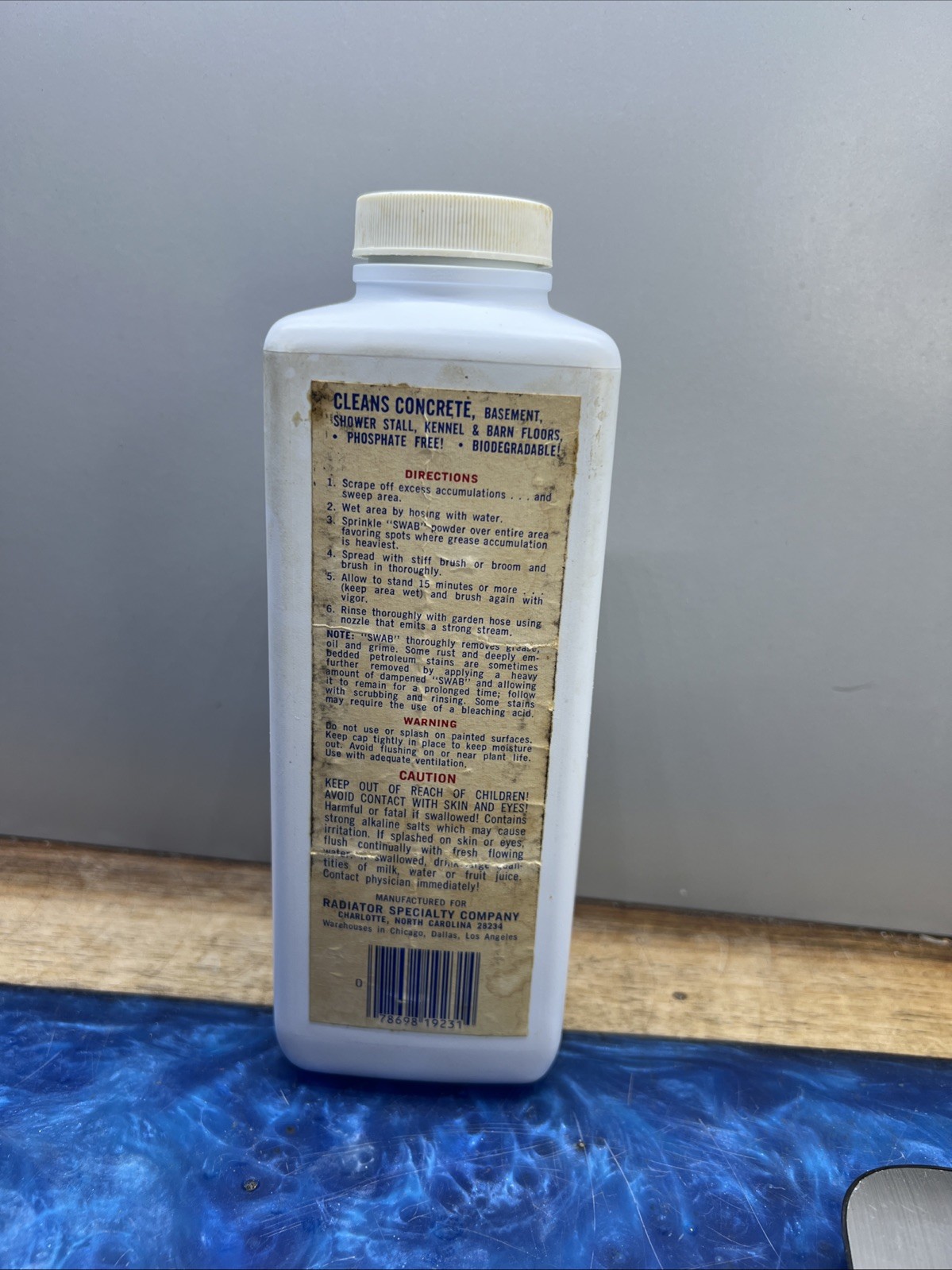 Gunk Swab Concrete Cleaner for Garage Floors & Driveways Basements 1.5 lb