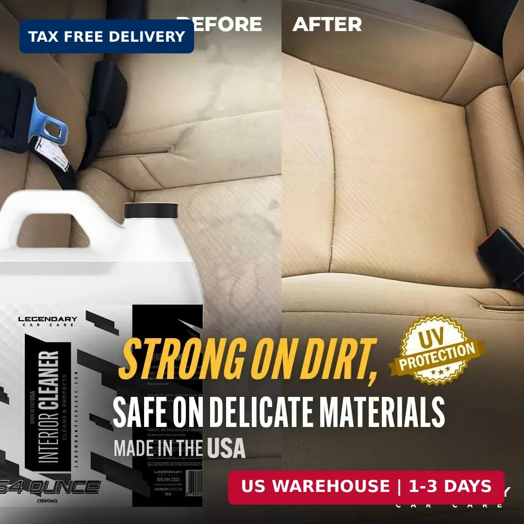 Legendary Interior Cleaner 64oz (Half Gal.) – All Purpose Interior Detailer & Ca