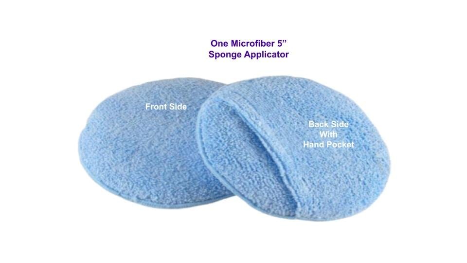 Round LintFree Microfiber Applicator Sponge Leather Conditioner Pad For Car