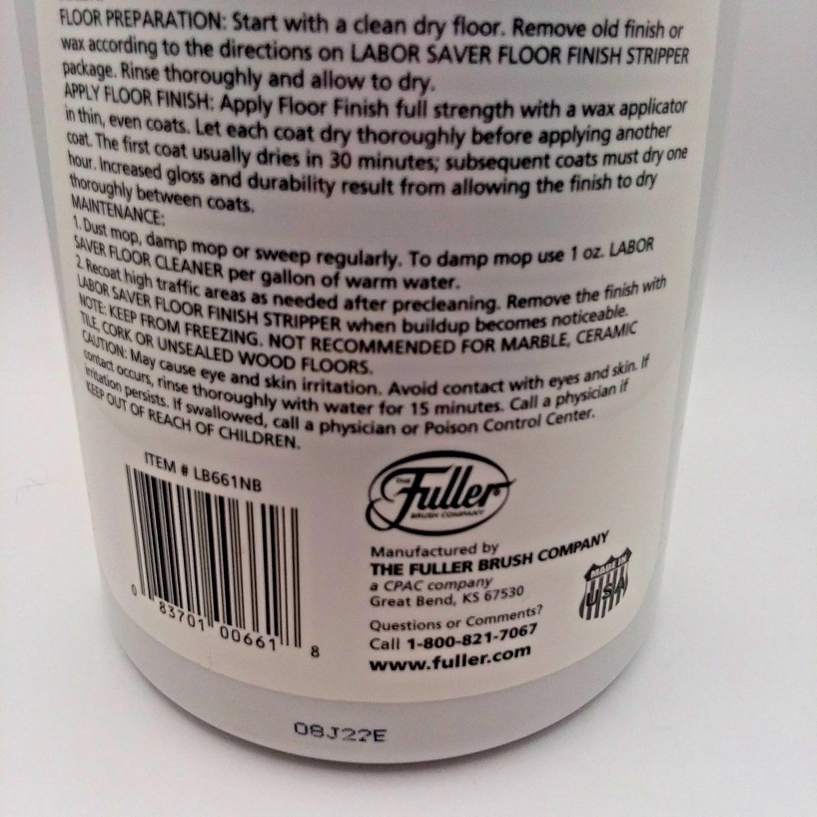 Fuller Brush Company Labor Saver Floor Finish 32oz Discontinued