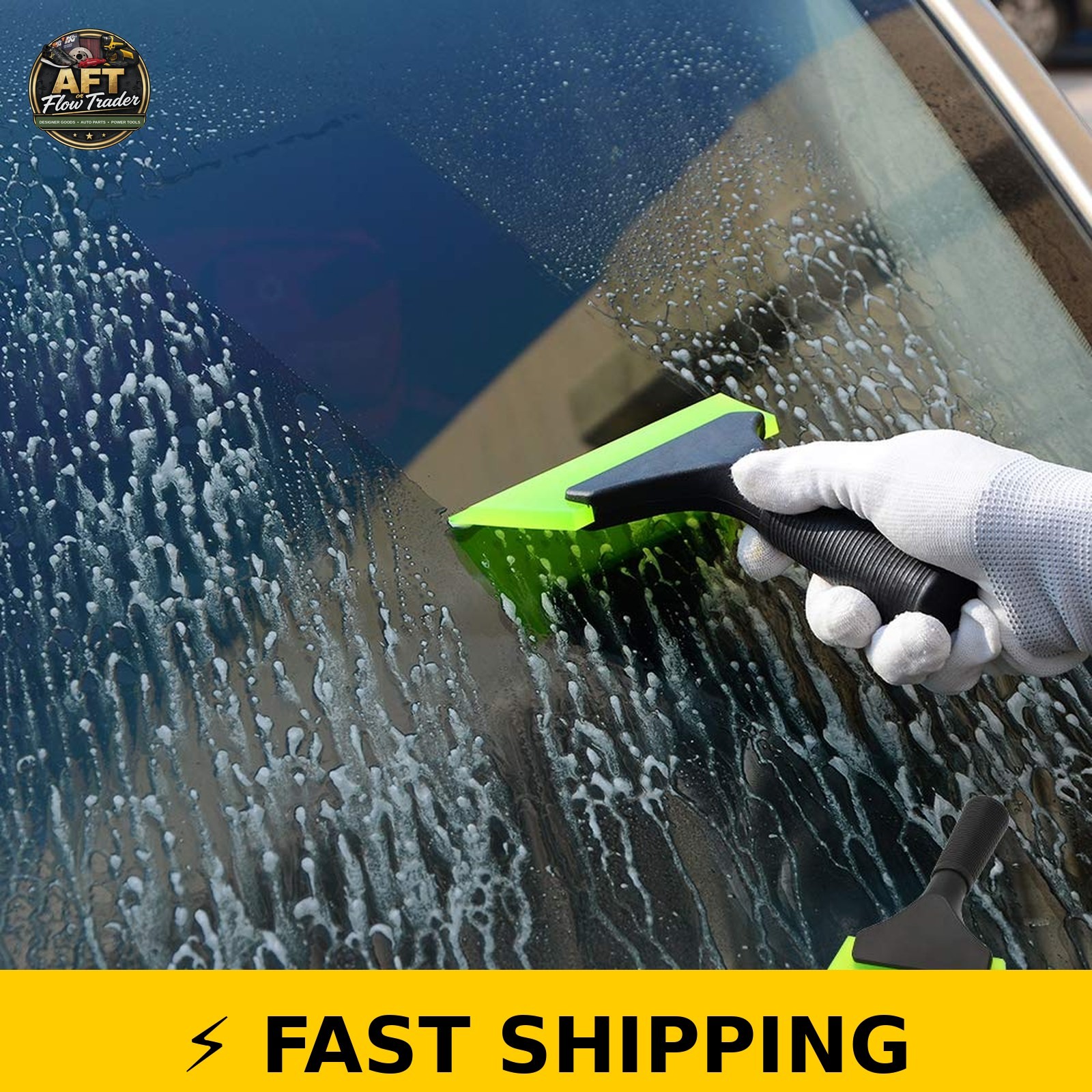 FOSHIO 5 Inch Rubber Blade Squeegee for Cleaners, 2 Pack