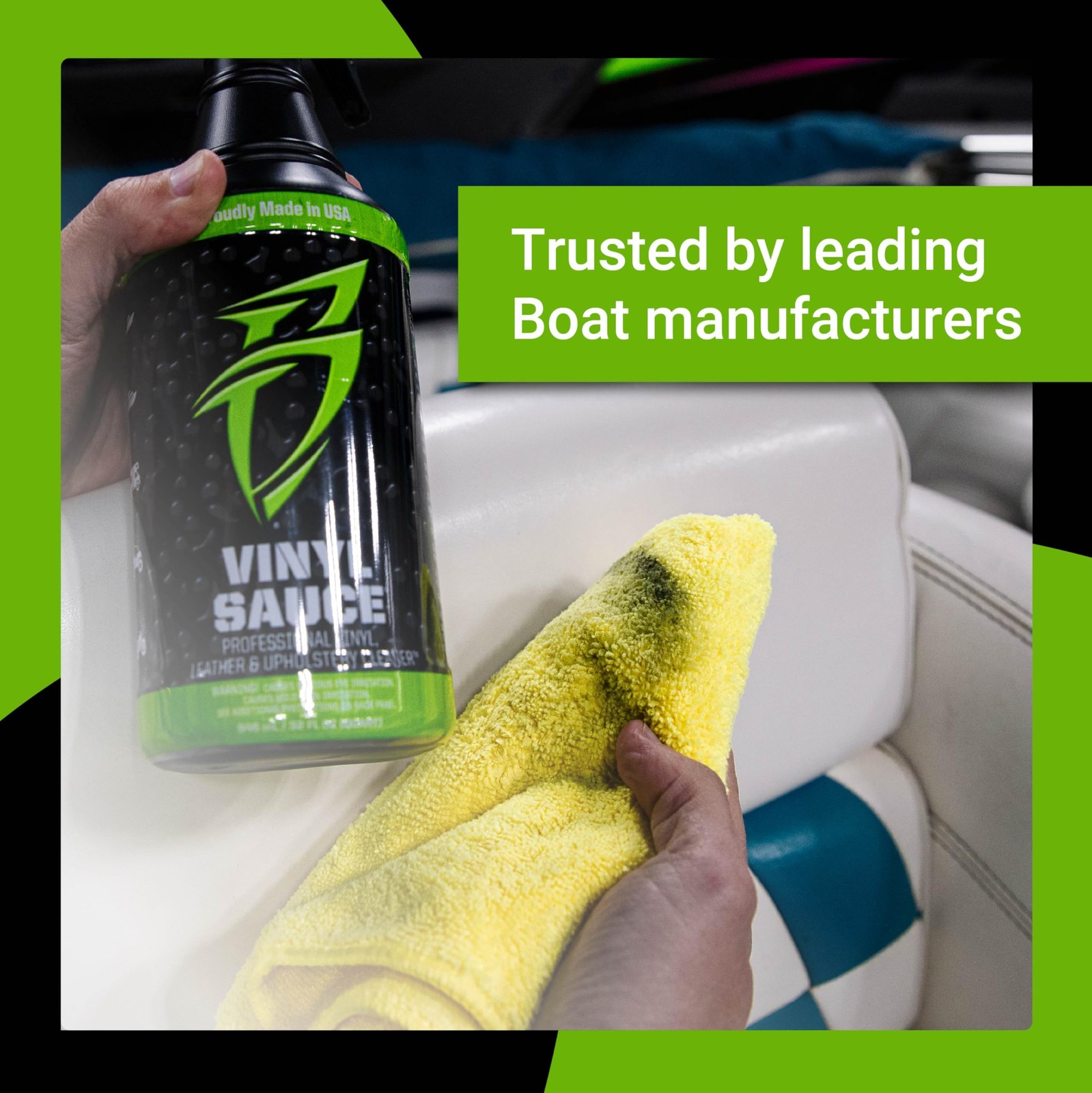 Vinyl Sauce Boat Seat and Upholstery Cleaning Spray, Removes Sunblock, OEM Ap…
