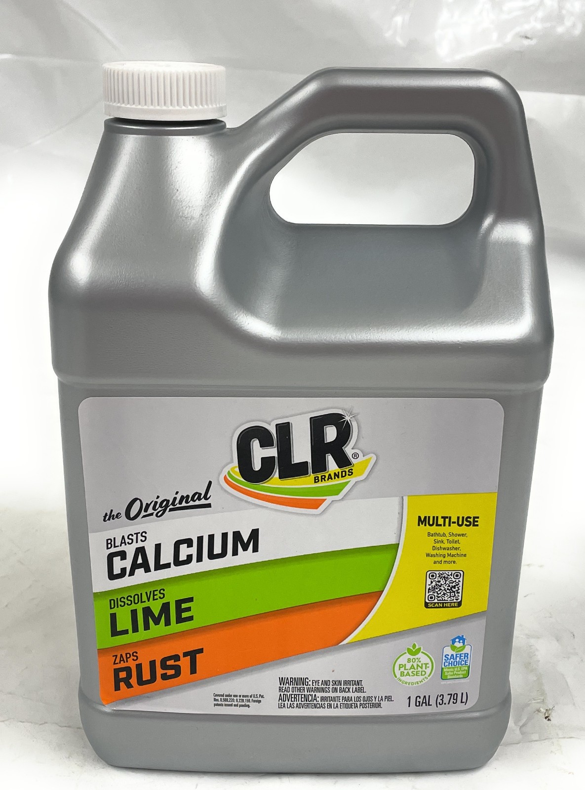 CLR Calcium Lime and Rust Remover Multi-Use Household Cleaner, 1 Gal / 3.79L