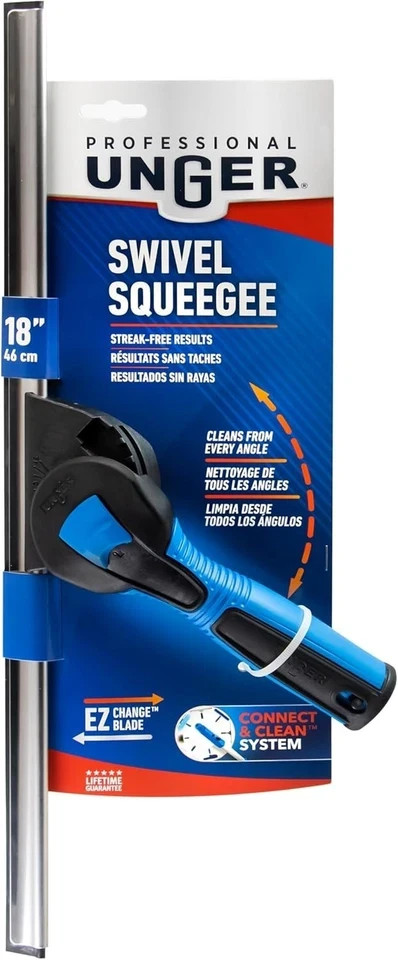 18-inch Professional Grip Swivel Squeegee – Professional Grade Window Squeege…