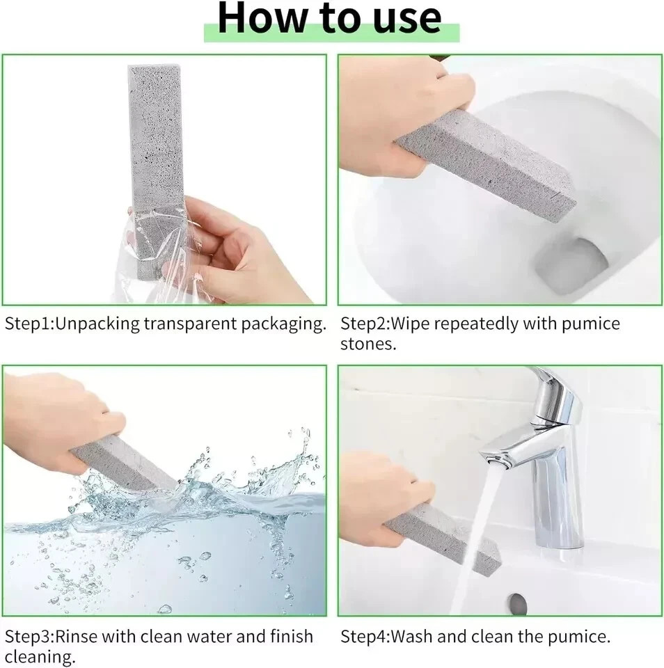 25 Pieces Pumice Stones for Toilet Cleaning, Pumie Scouring Stick Remove Hard Wa
