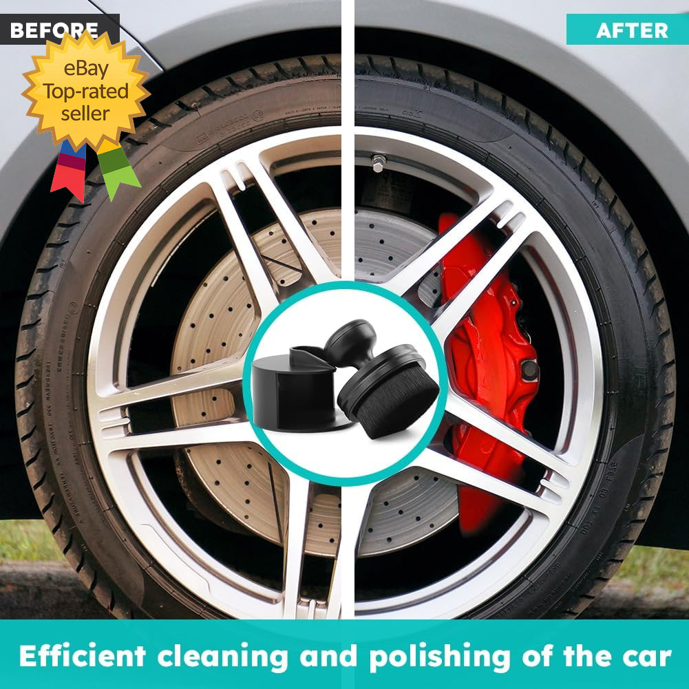 2 Pack Auto Detail Brushes Tire Shine Applicator Brush Automotive Tire Dressing