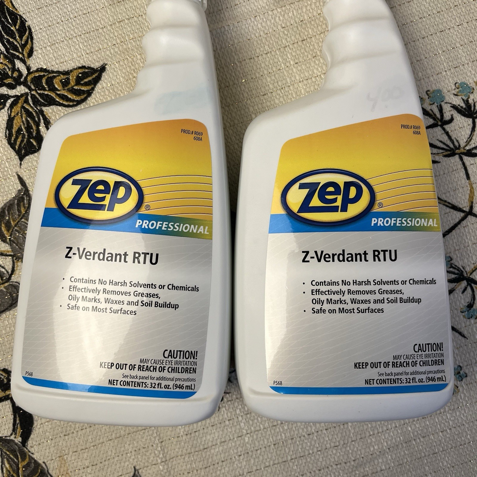 LOT OF 2 – Zep Professional Z-Verdant Rtu, 32 FL. oz. Spray Bottle R069608A