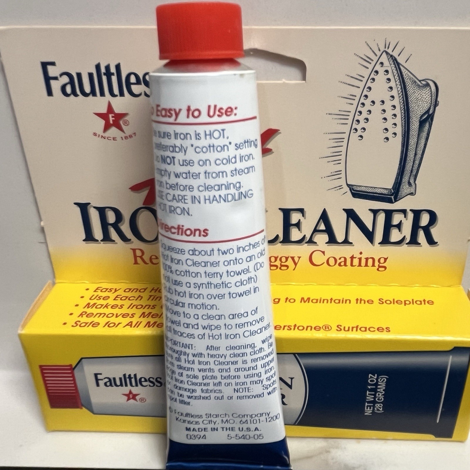 Vtg Faultless Hot Iron Cleaner 1oz 28g Safe For All Soleplates Makes Irons Glide