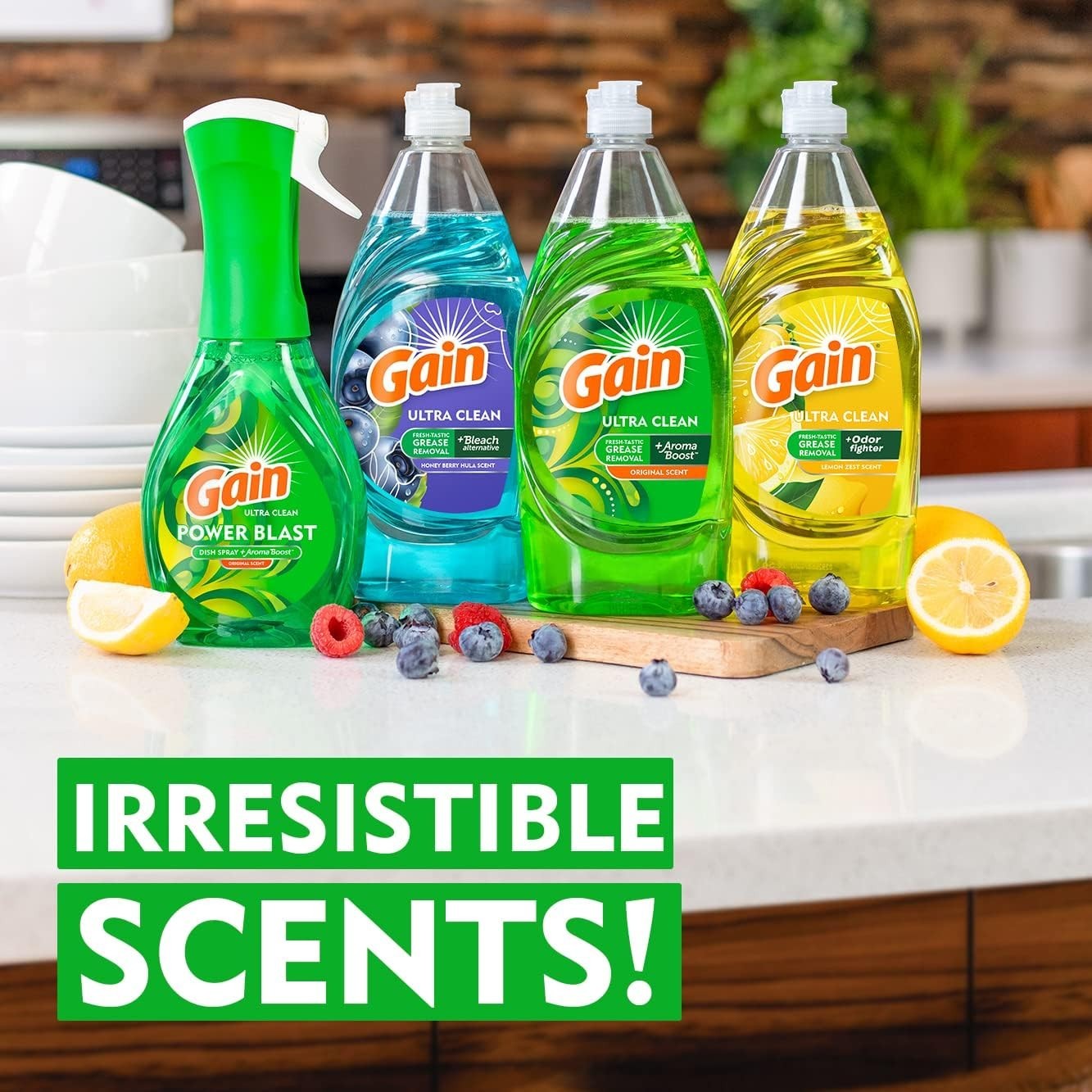 “Gain Ultra Liquid Dish Soap, Original Scent, 38 oz. (74346)