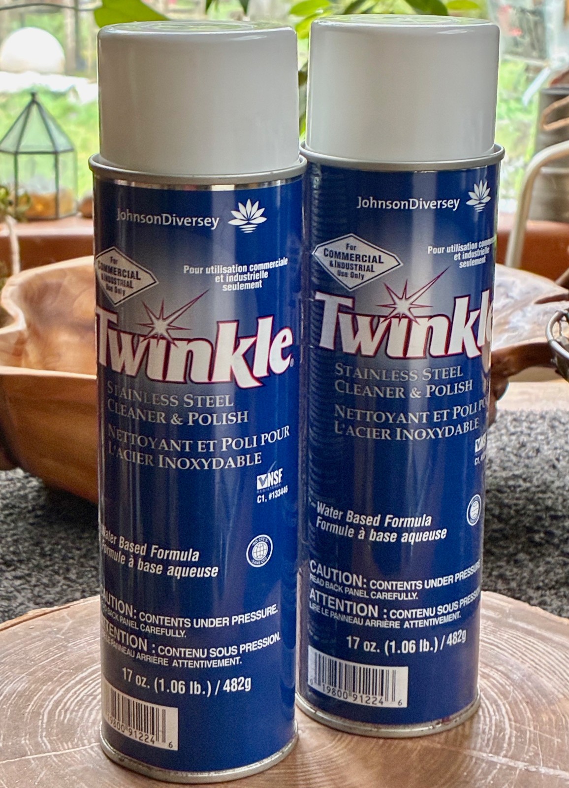 Twinkle Water Based Stainless Steel Cleaner & Polish 17 oz Spray Cans Lot of 6