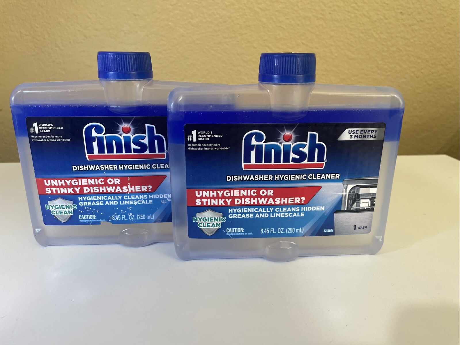 2 X Finish Dual Action Dishwasher Cleaner Fight Grease Limescale Fresh 8.45oz