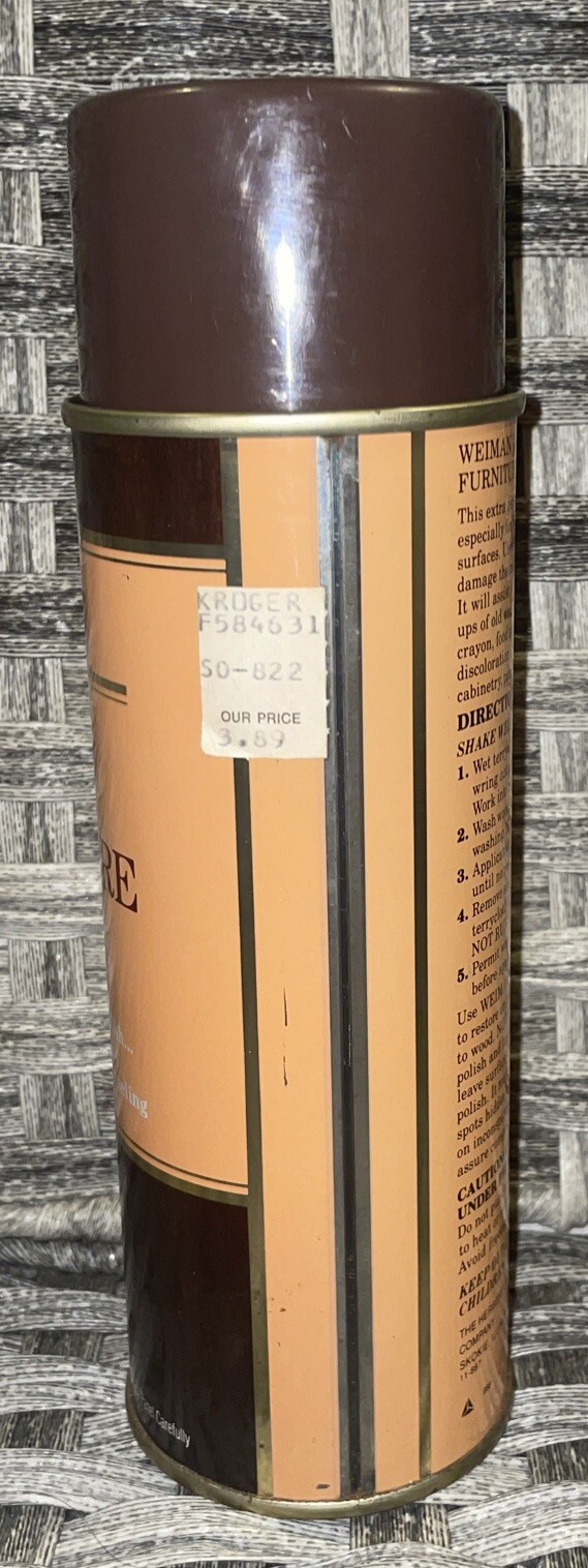 WEIMAN Wood Furniture Soap with Flaxseed Oil 14 Oz Spray Can NOS Discontinued