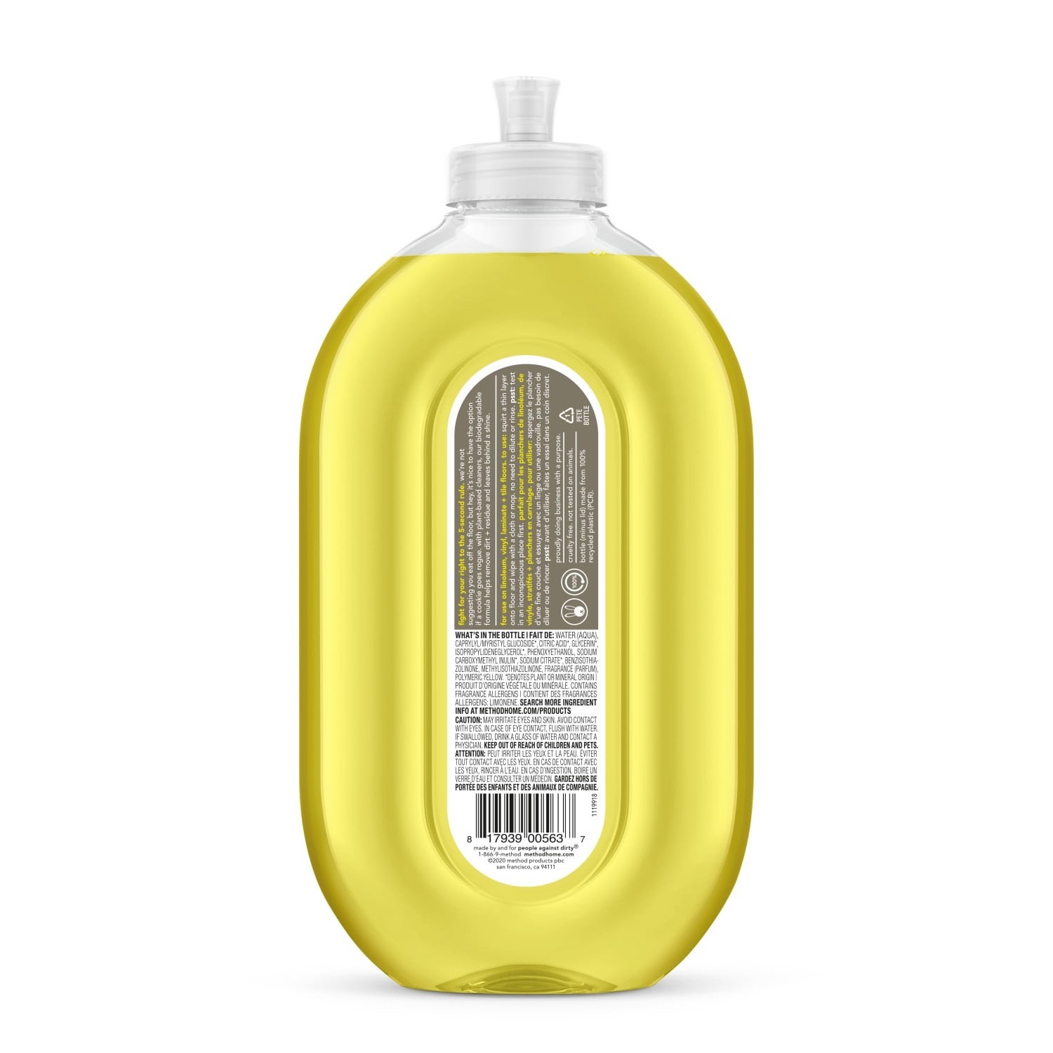 25 Fl Oz Hard Floor Cleaner Lemon Ginger Scent Squirt Mop Cleaning Formula