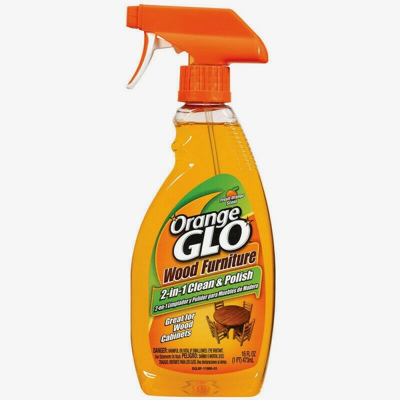Orange Glo 2-in-1 Wood Cleaner & Polish Citrus Scent Furniture NEW! 16 oz.