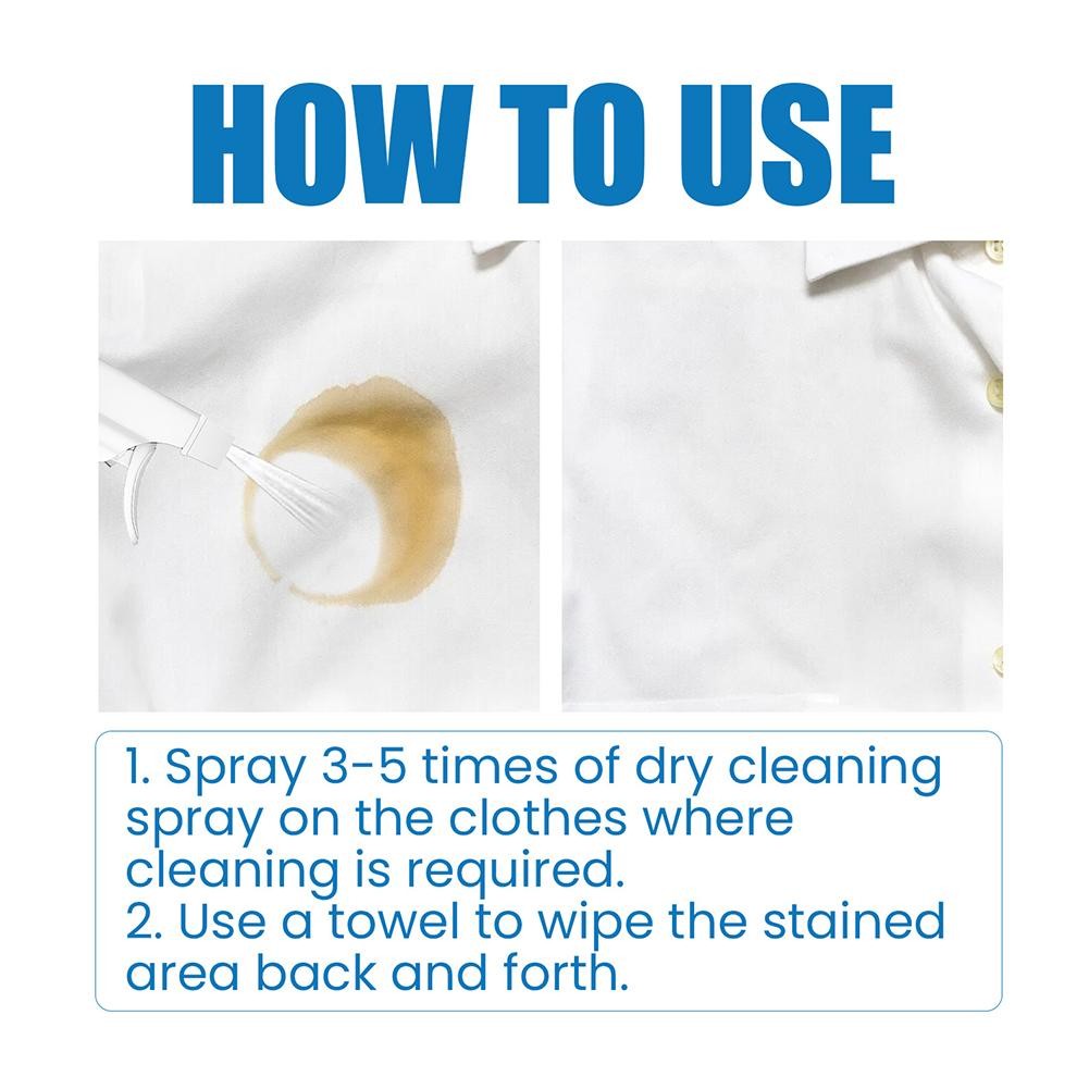 3X All-in-One Powerful Stain Remover Clothes Dry-Clean Spray 120ml HO T