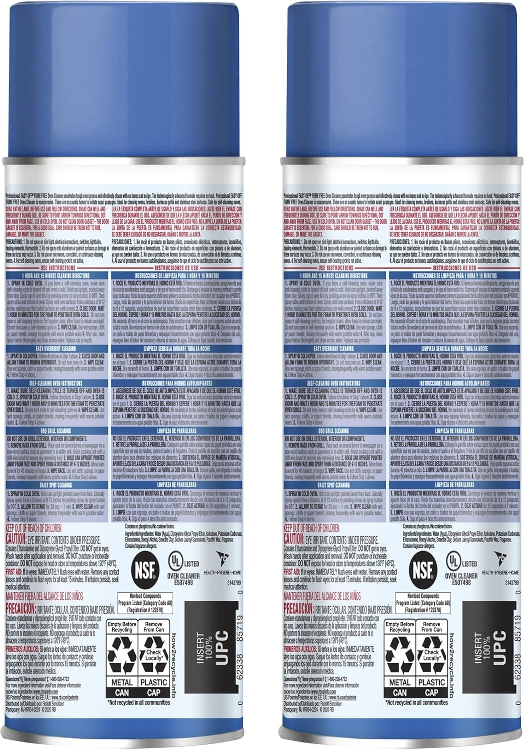 NSF Certified Fume Free Oven Cleaner, 24 oz, Lemon Scent – Easy 30-Second Clean
