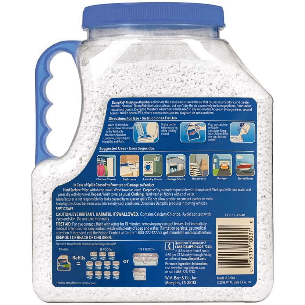 DampRid – Fragrance Free Mega Moisture Absorber Refill 7.5 lb, White