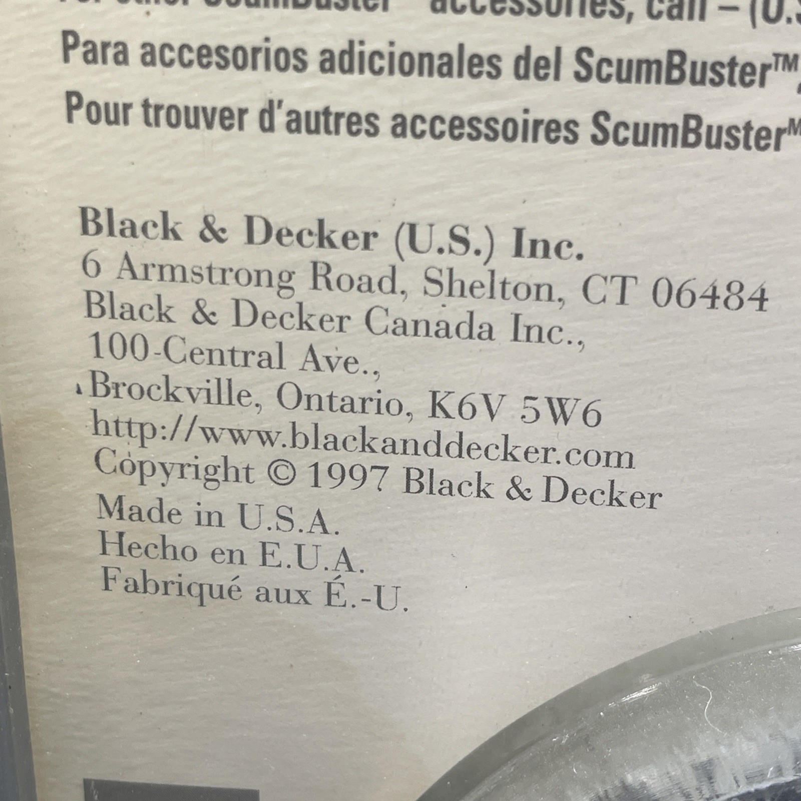 Black & Decker XBB1 ScumBuster Accessories Wire Bristle Brush & 2-Scrub Pads