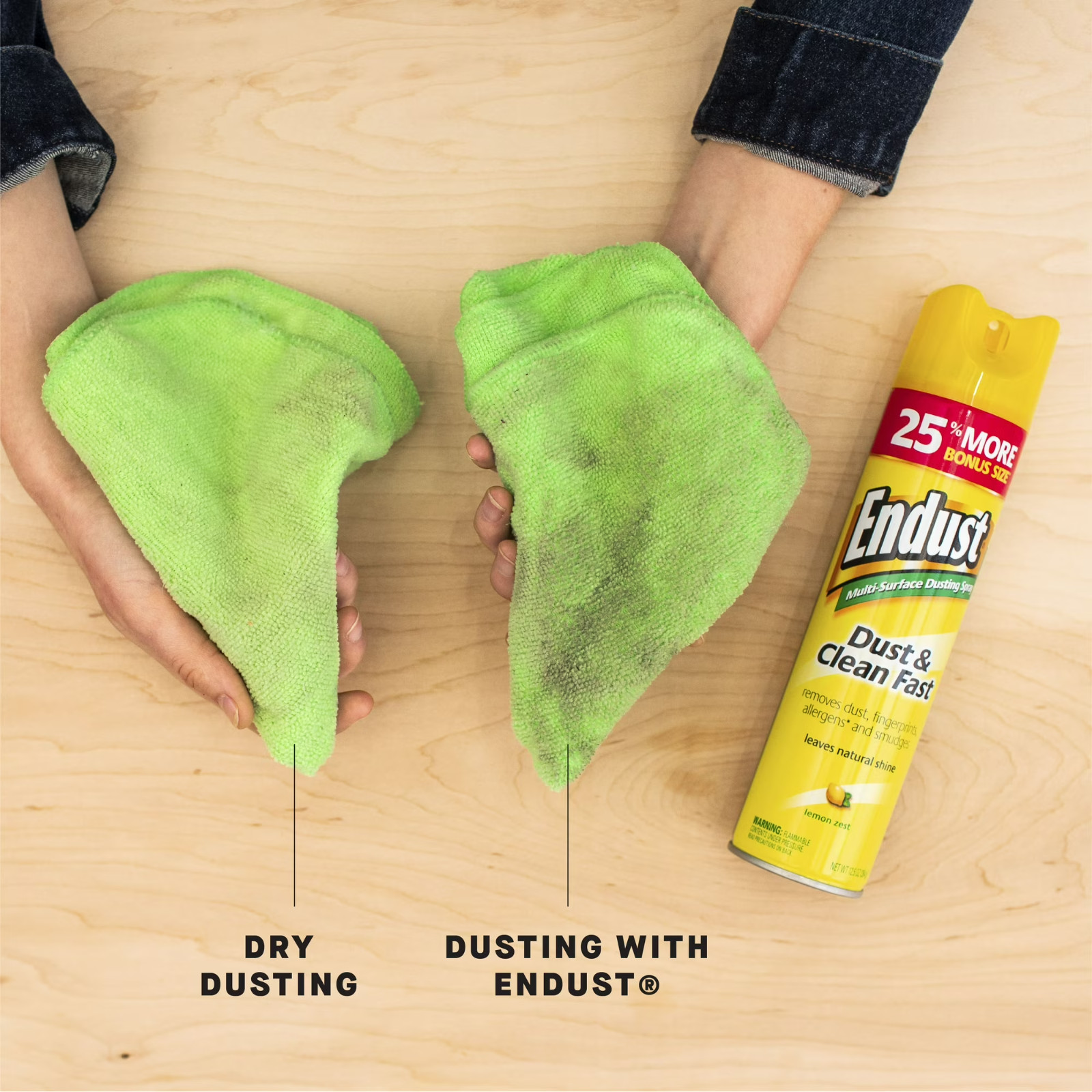 Endust Multi-Surface Dusting and Cleaning Spray, Lemon Zest, Aerosol, 12.5 oz.