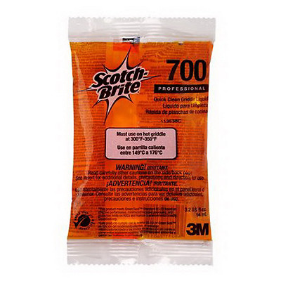 3M Scotch-Brite 700-40 Quick Clean Griddle Liquid 3.2oz packets box of 40