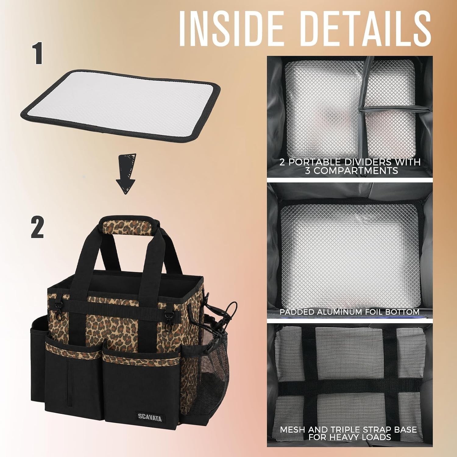 Leopard Compact Wearable Cleaning Caddy – Lightweight Organizer for Cleaners
