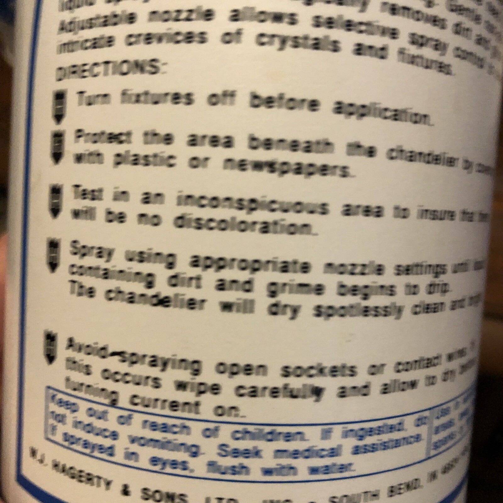 HAGERTY Chandelier Cleaner Spray No Wiping Crystal & Glass 32 oz NEW SEALED