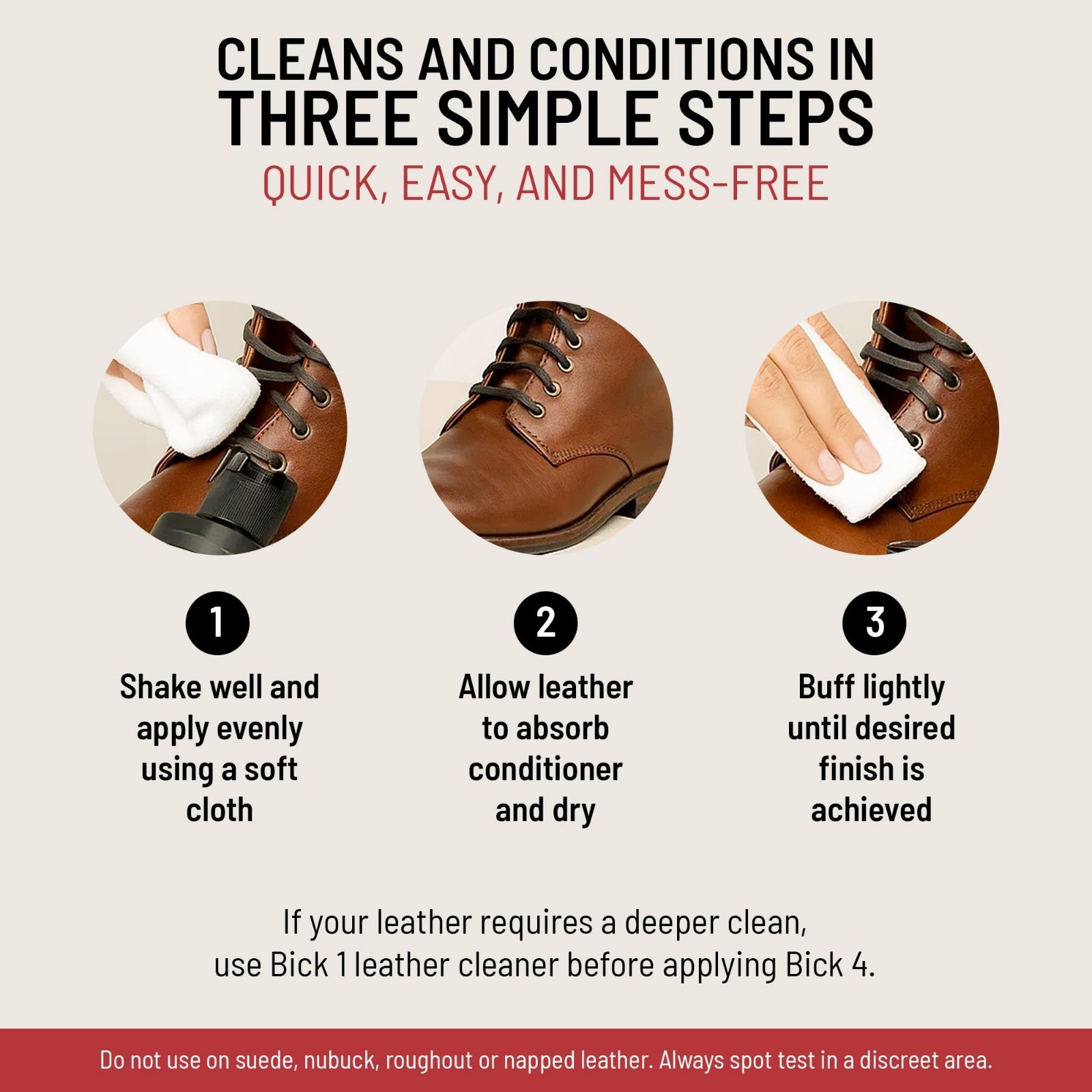 Leather Conditioner & Cleaner 32oz – Restore, Polish & Protect Smooth Leather