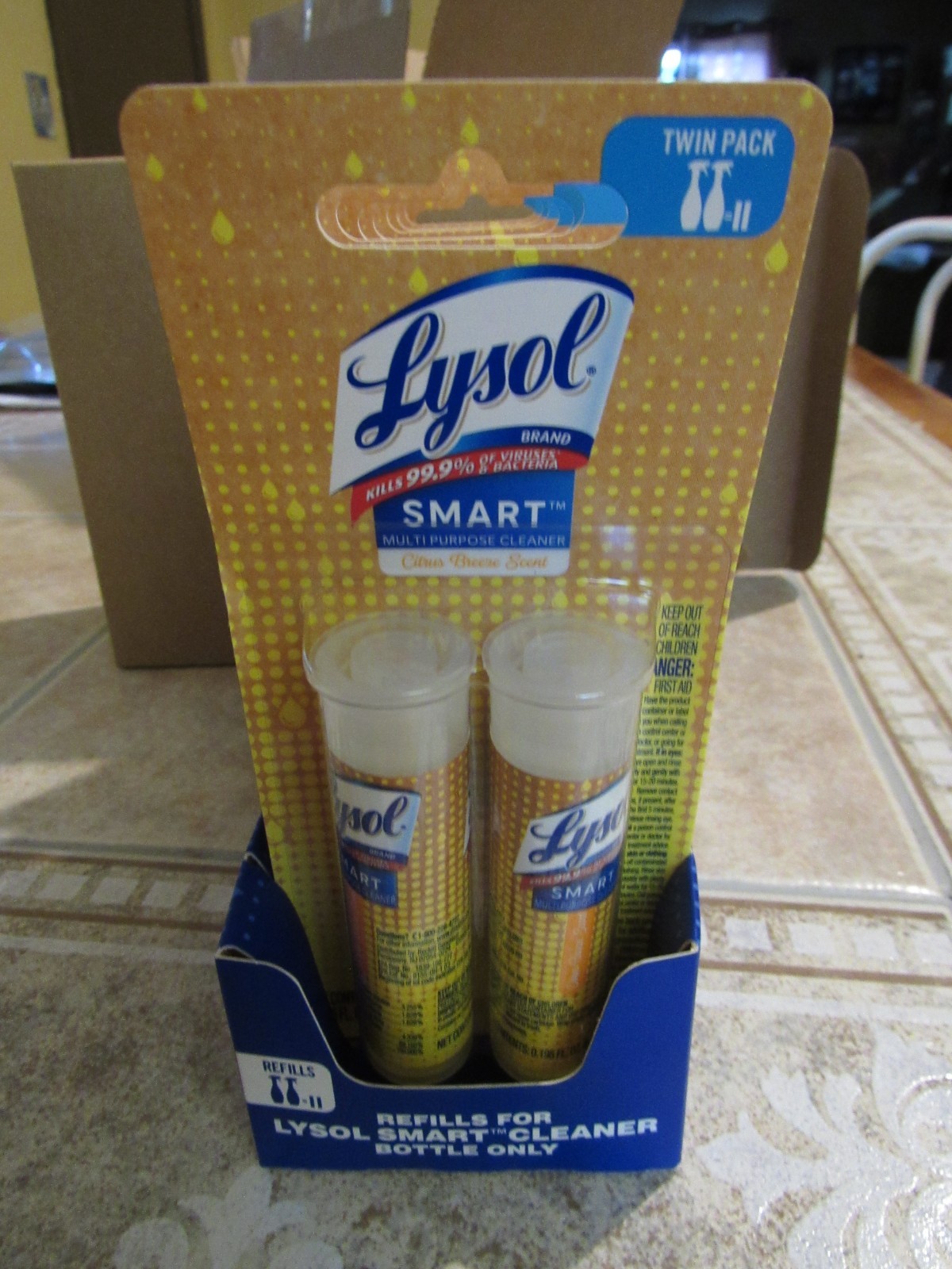 Lysol SMART Multi-Purpose Cleaner 2 Pack Refill Cartridge, Citrus Breeze NEW