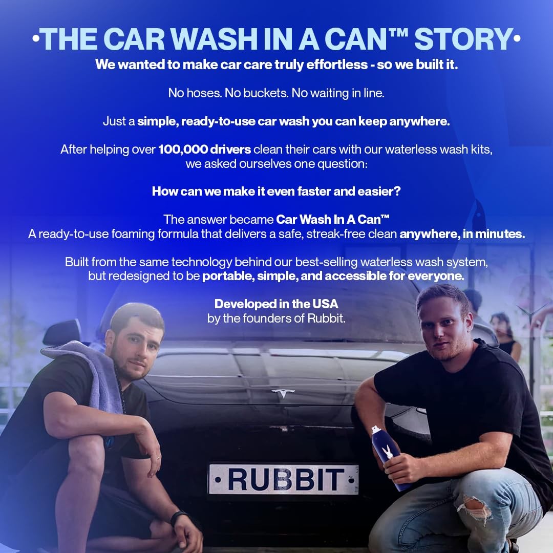 Car Wash In A Can™ Kit, Premium Waterless Car Wash Spray, Ready-to-Use Formul…