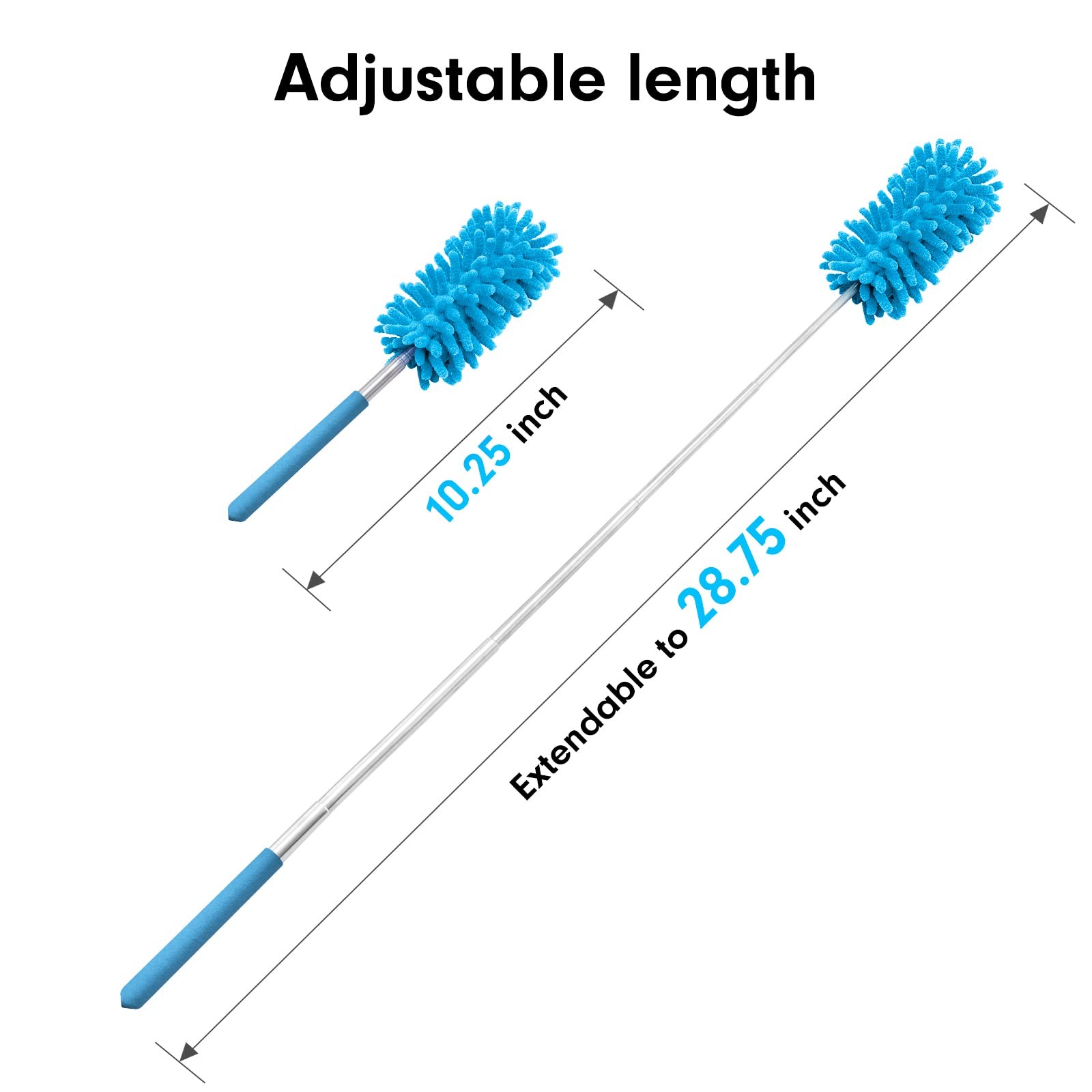 Microfiber Duster for Cleaning, Hand Washable Dusters with 2pcs Replaceable M…