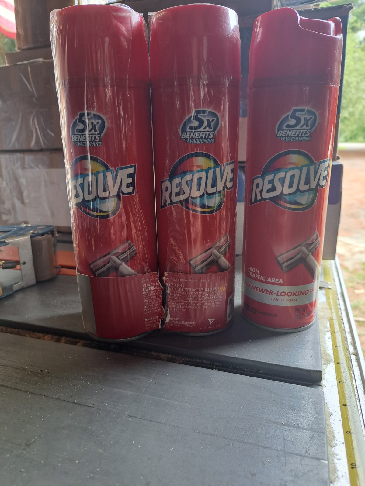 2 FULL 1 HALF 5X BENEFITS Resolve Heavy Traffic Foam Carpet Cleaner 22 oz Can