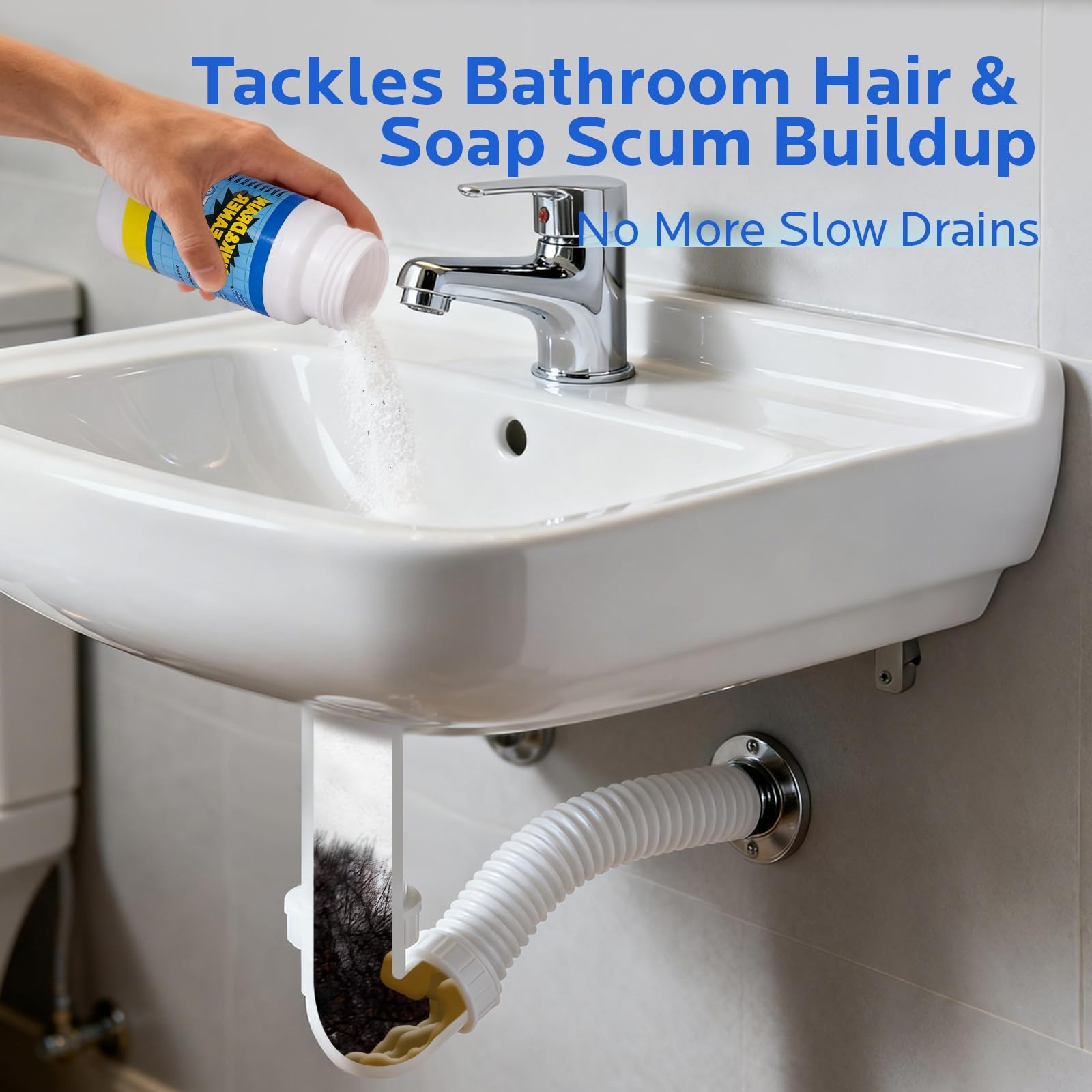 Sink Drain Cleaner Powder: Drain Clog Remover for Kitchen Bathroom Tubs and S…