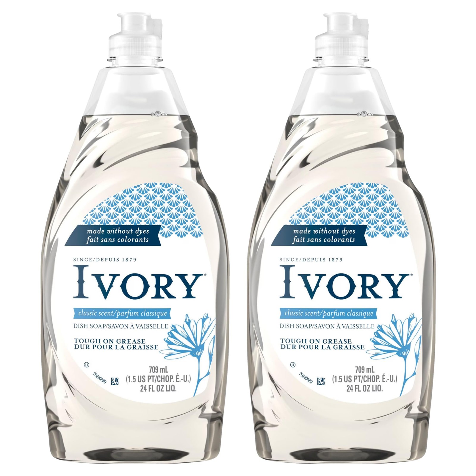 Ivory Classic Dish Soap Dishwashing Liquid 24OZ. 2 PACK