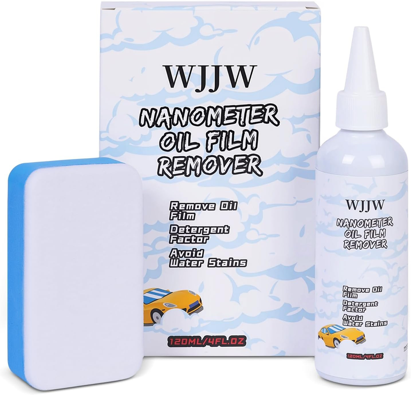 Car Glass Oil Film Remover, Nano Rare Earth Windshield Cleaner, Remove Water Spo