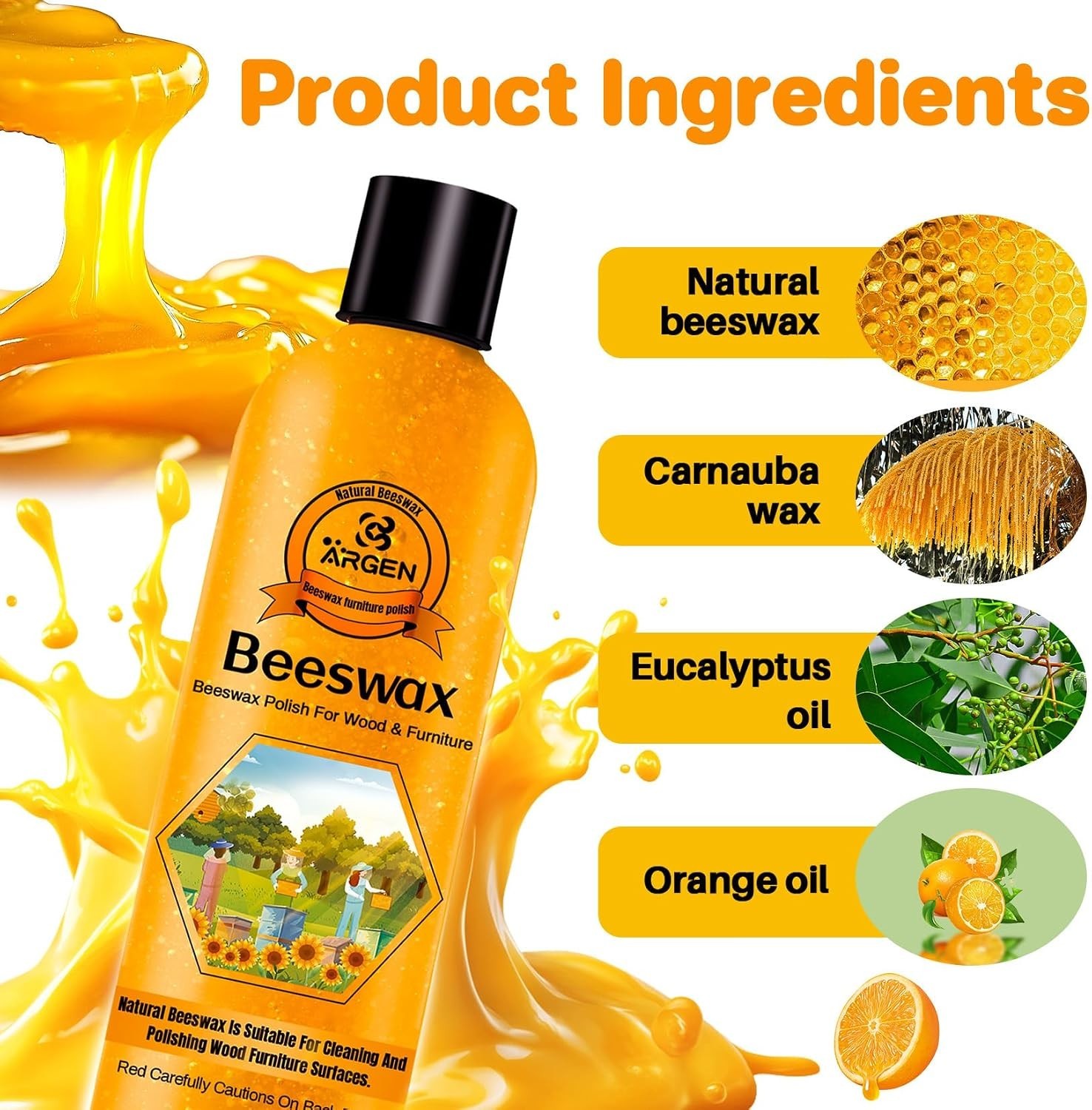 Beeswax Furniture Polish – Restore Shine & Protect Wood Finish – 300ML