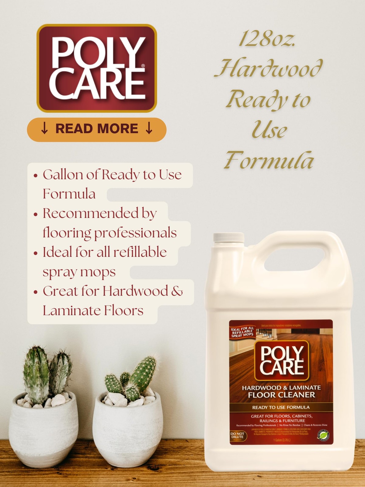Hardwood Floor Cleaner Refill – 128 fl oz – Fresh- Refill for Spray Mops and …