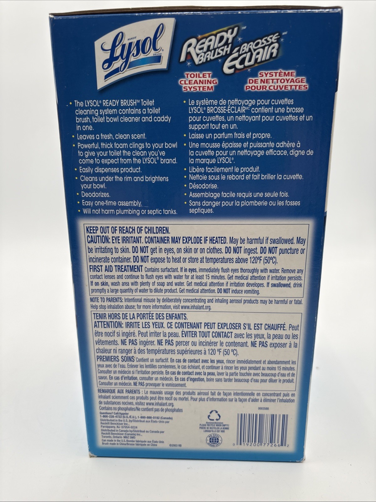 NEW Box LYSOL Ready Brush Refill Toilet Bowl Cleaning System Bathroom Cleaner