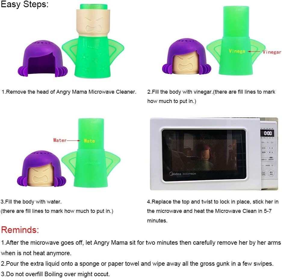Effortless Microwave Cleaning with Angry Mama – Non-Toxic Steam Cleaner