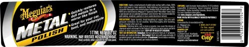 Meguiars Metal Polish 6 Oz For Uncoated Metals Car Boat Motorcycle Shine