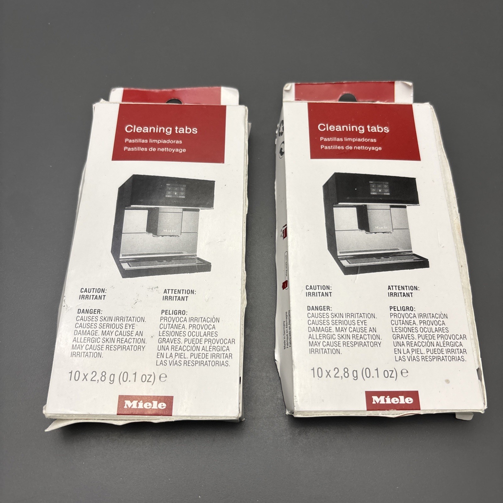 MIELE Coffee Machine Cleaning Tablets 2 Packs 20 Tabs Total – New W/Damaged Box