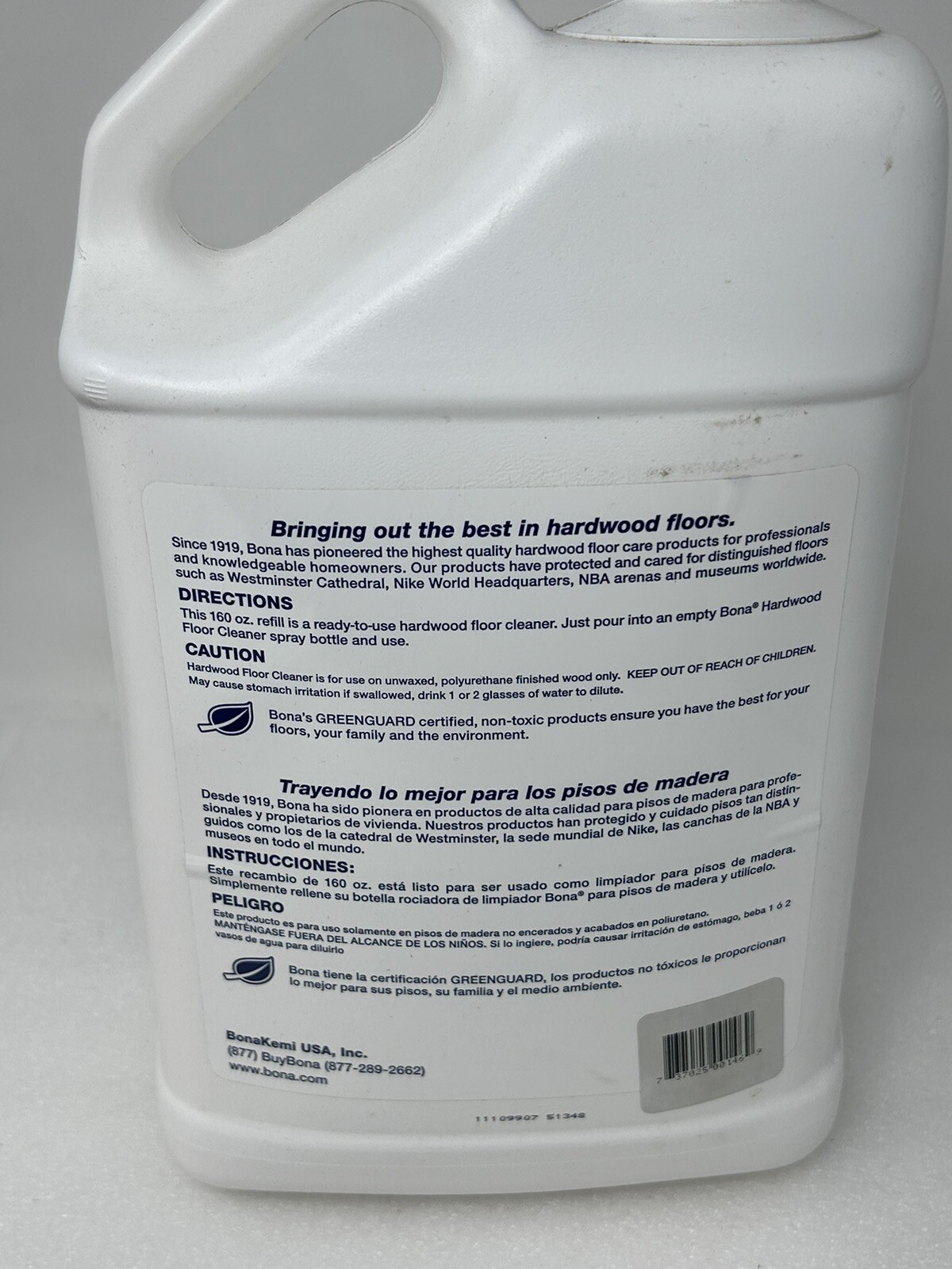 Bona Swedish Formula Hardwood Floor Cleaner Refill 160oz 1.25 Gallon