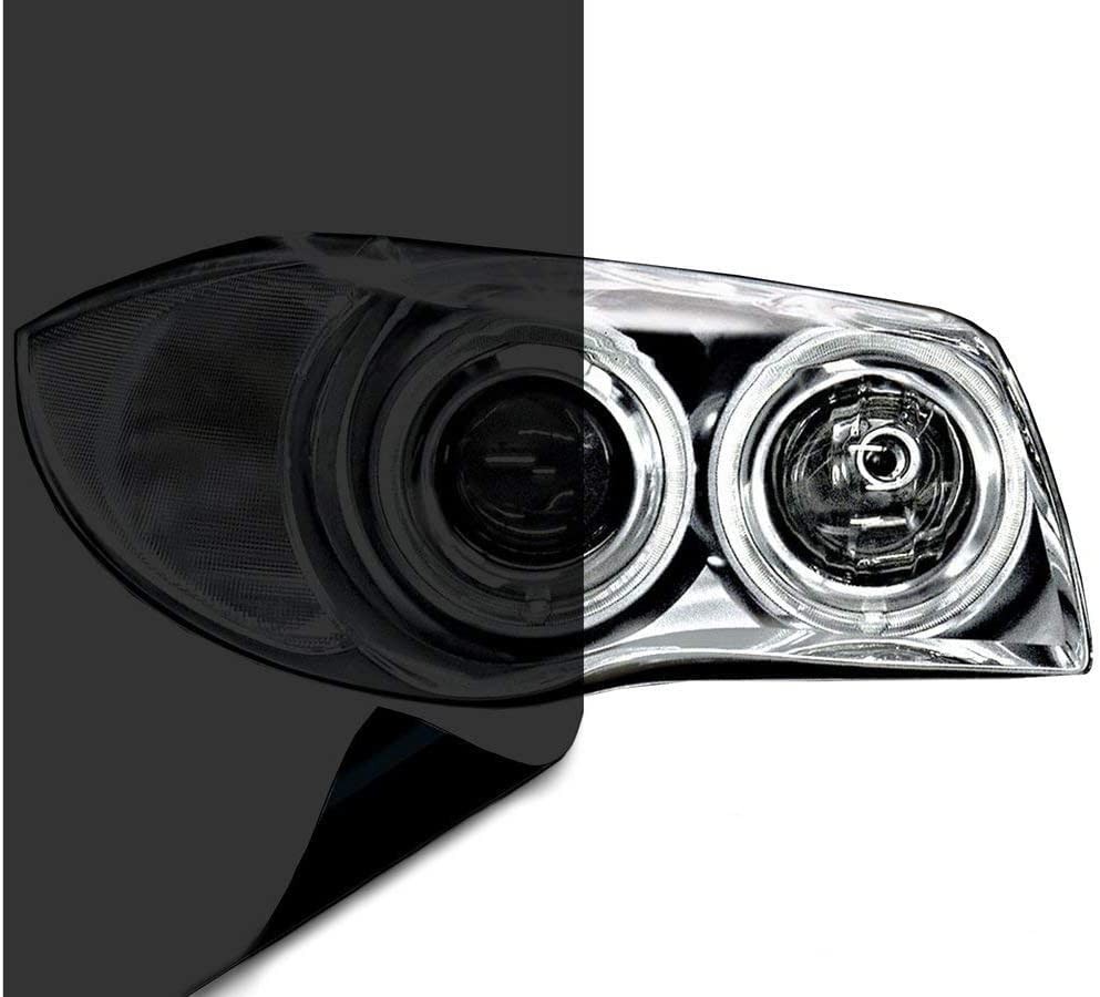 Vvivid Dark Black Headlight Taillight Tint Air-release Vinyl Wrap Film