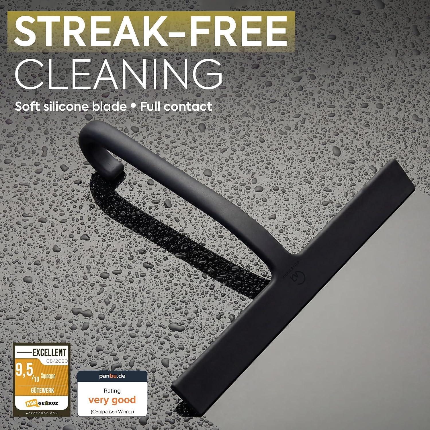 Shower Squeegee for Glass Doors – Bathroom Squeegee for Shower Glass & Tile Wall
