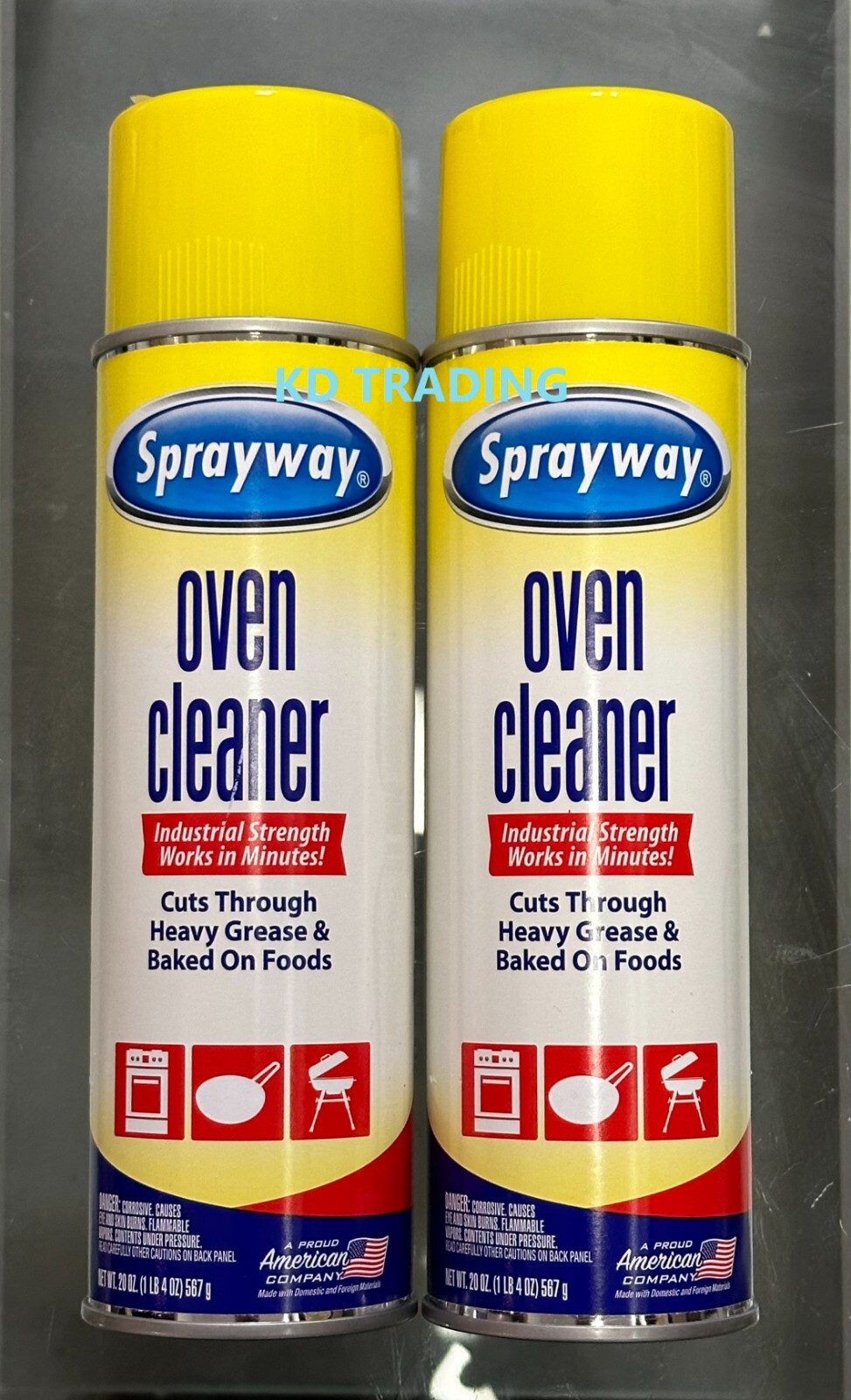 2-Pk SPRAYWAY Grill Oven Hood Drip Pan INDUSTRIAL STRENGTH Heavy Grease Cleaner