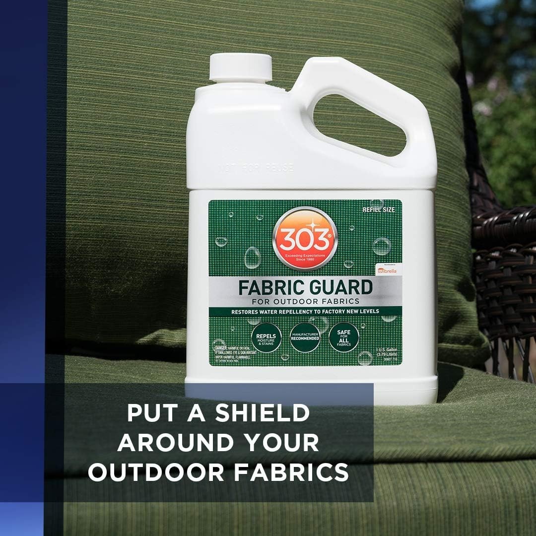 303 Fabric Guard – 128oz Water Repellent & Stain Shielding Spray for All Fabrics