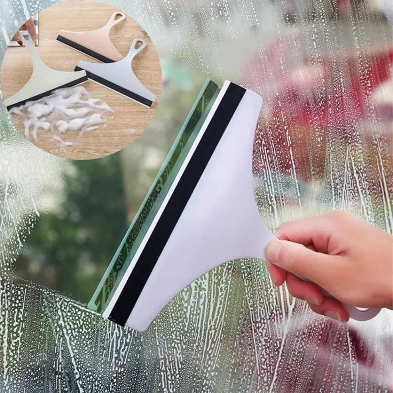 Glass Window Wiper Cleaner Bathroom Squeegee Car Mirror Scrub Cleaning Tool